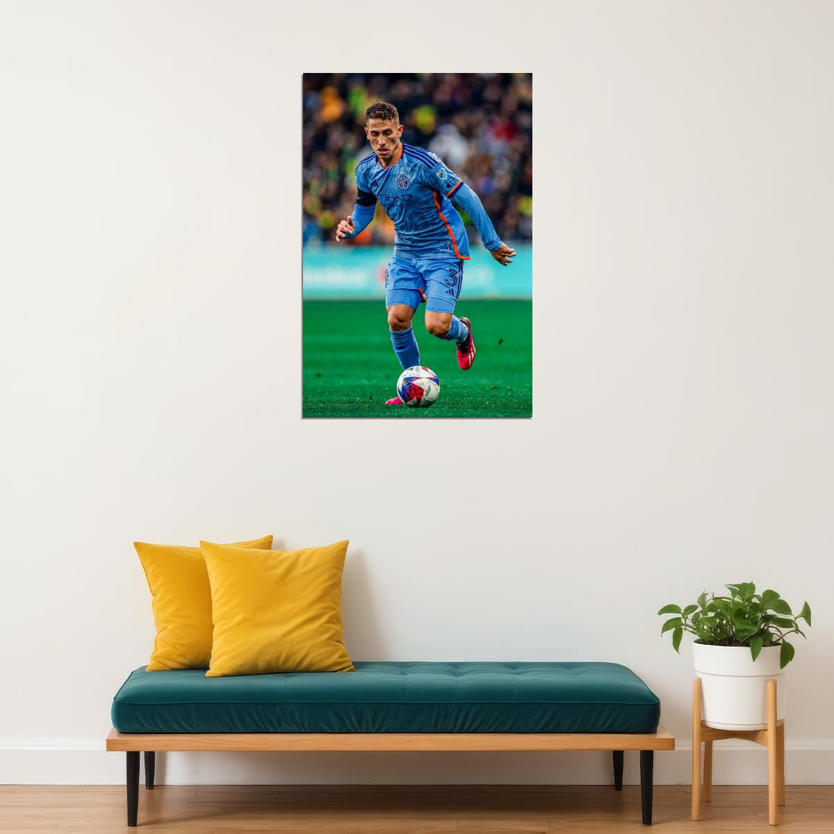 Braian Cufre USA Soccer Poster Famous Football Superstar Motivational Sports Print