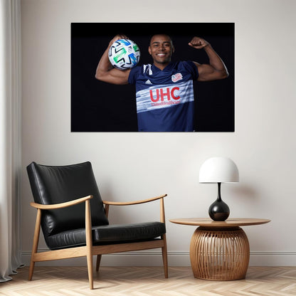 DeJuan Jones USA Soccer Poster Famous Football Superstar Motivational Sports Print