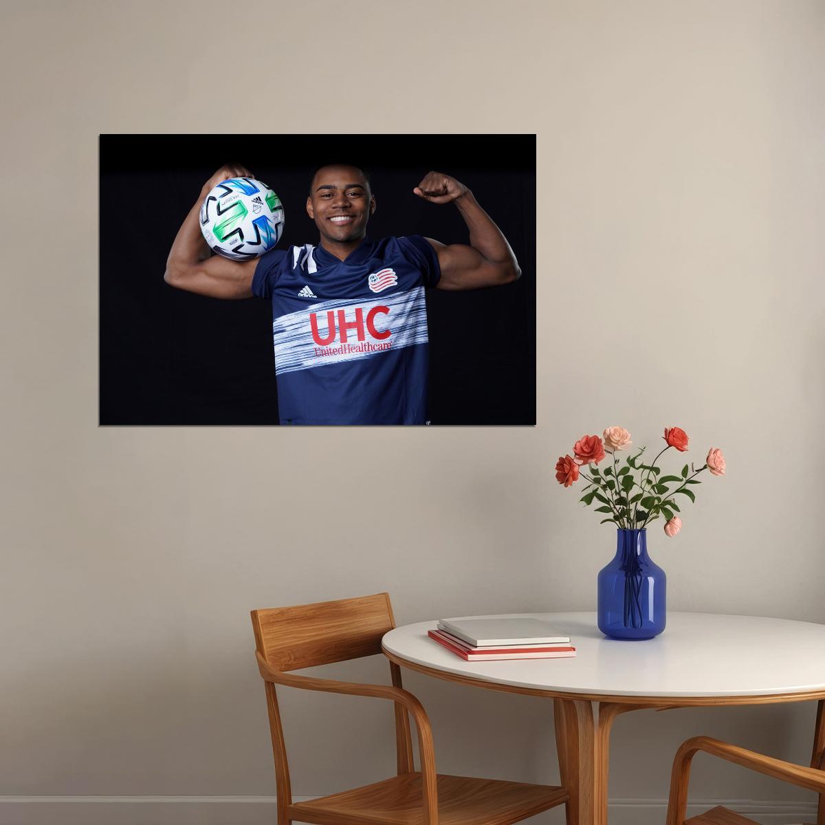 DeJuan Jones USA Soccer Poster Famous Football Superstar Motivational Sports Print