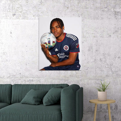 DeJuan Jones USA Soccer Poster Famous Football Superstar Motivational Sports Print