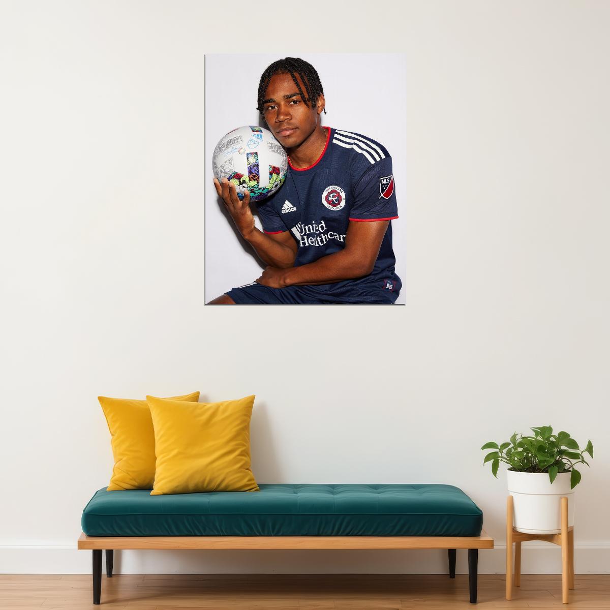 DeJuan Jones USA Soccer Poster Famous Football Superstar Motivational Sports Print