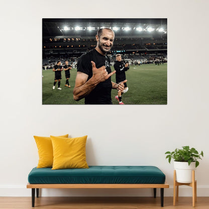 Giorgio Chiellini USA Soccer Poster Famous Football Superstar Motivational Sports Print