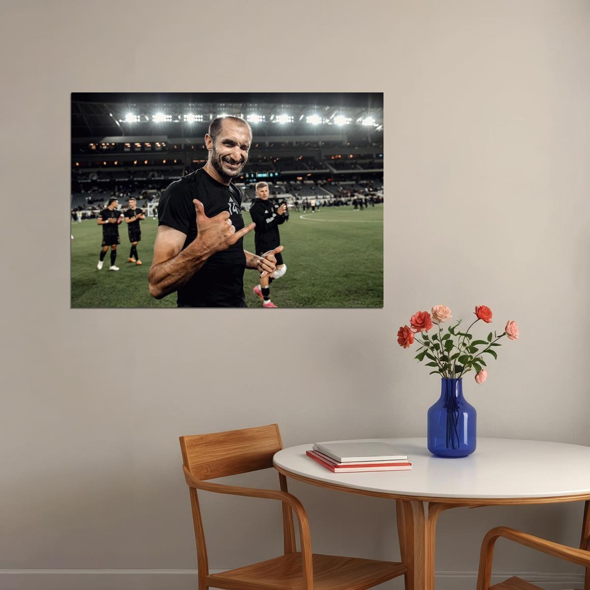 Giorgio Chiellini USA Soccer Poster Famous Football Superstar Motivational Sports Print