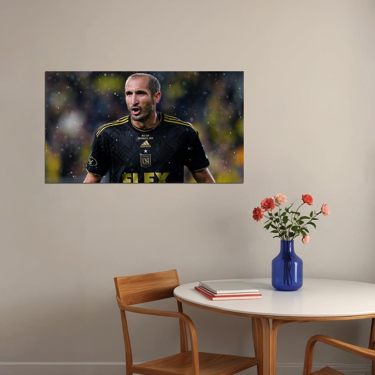 Giorgio Chiellini USA Soccer Poster Famous Football Superstar Motivational Sports Print