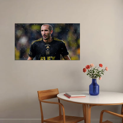 Giorgio Chiellini USA Soccer Poster Famous Football Superstar Motivational Sports Print