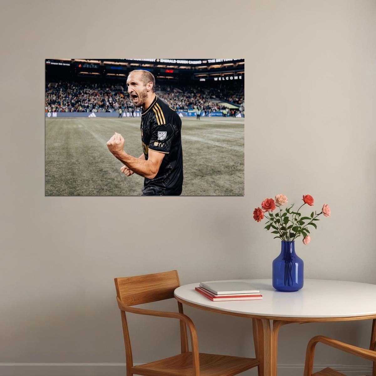 Giorgio Chiellini USA Soccer Poster Famous Football Superstar Motivational Sports Print