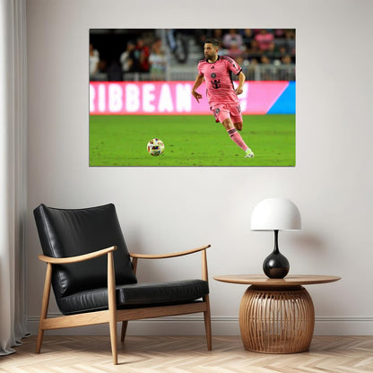 Jordi Alba Miami USA Soccer Poster Famous Football Superstar Motivational Sports Print