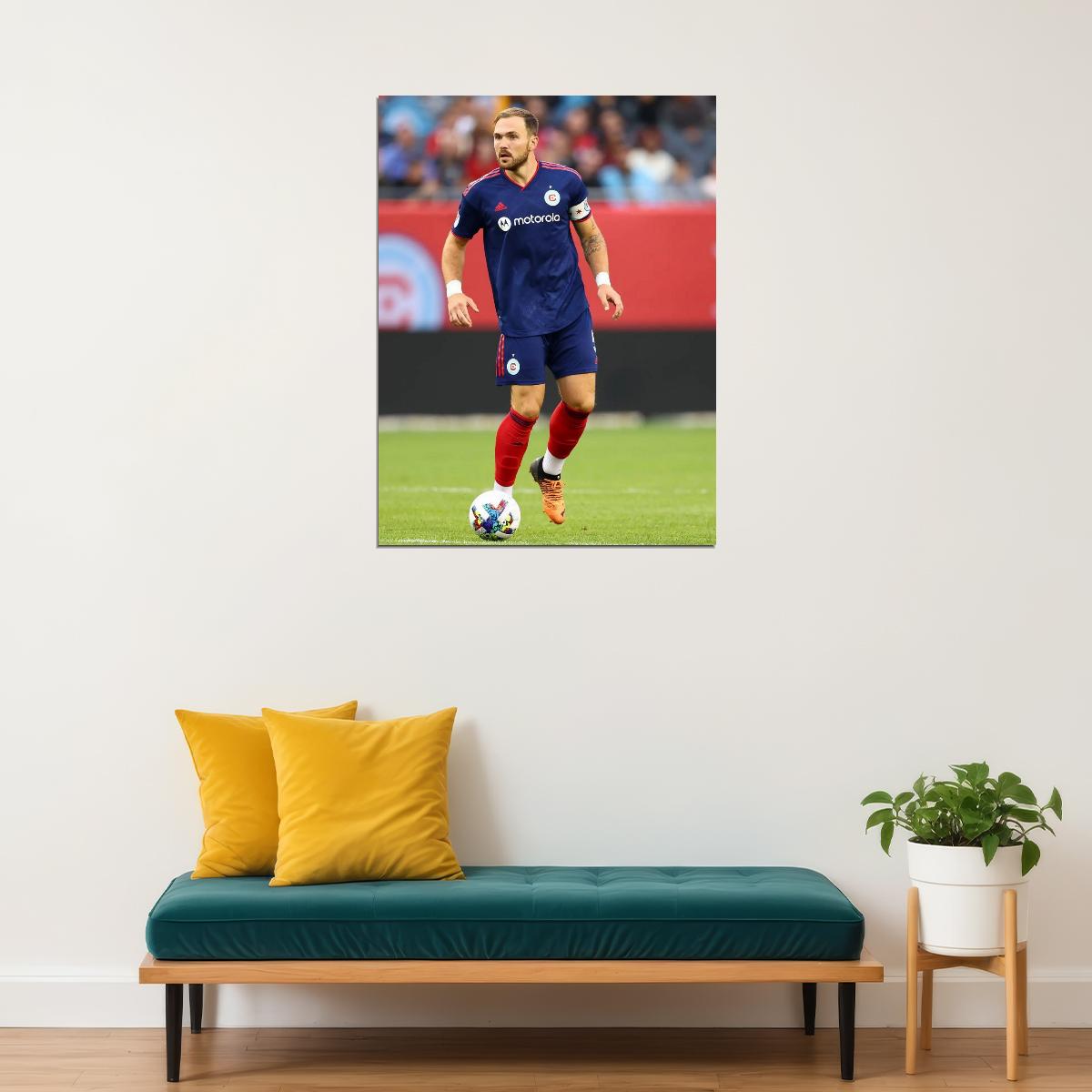 Rafael Czichos Chicago USA Soccer Poster Famous Football Superstar Motivational Sports Print