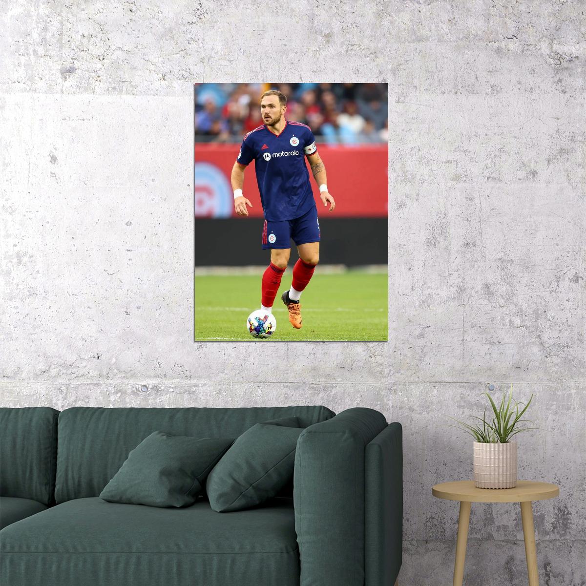 Rafael Czichos Chicago USA Soccer Poster Famous Football Superstar Motivational Sports Print