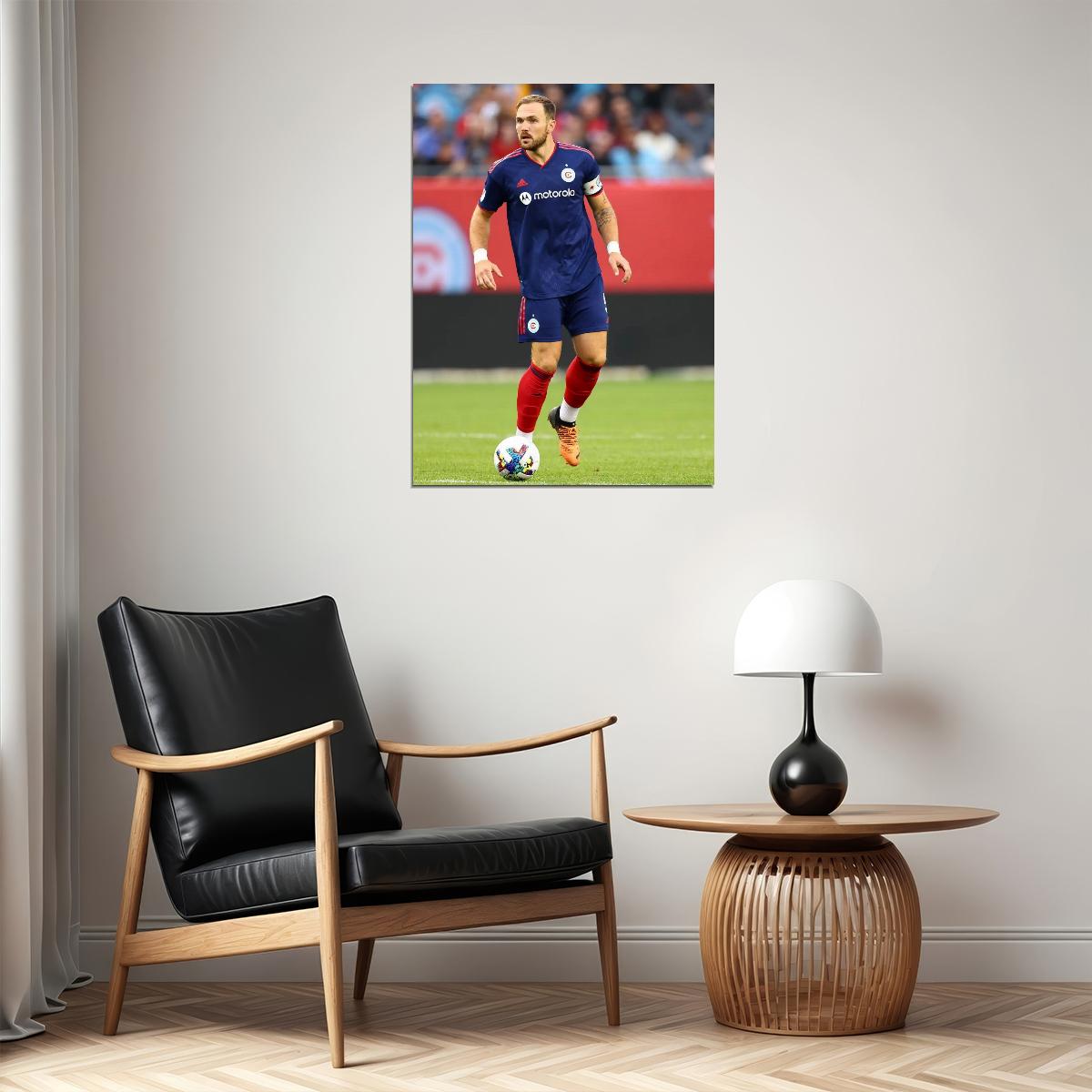 Rafael Czichos Chicago USA Soccer Poster Famous Football Superstar Motivational Sports Print