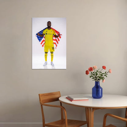 Shaq Moore Nashville USA Soccer Poster Famous Football Superstar Motivational Sports Print