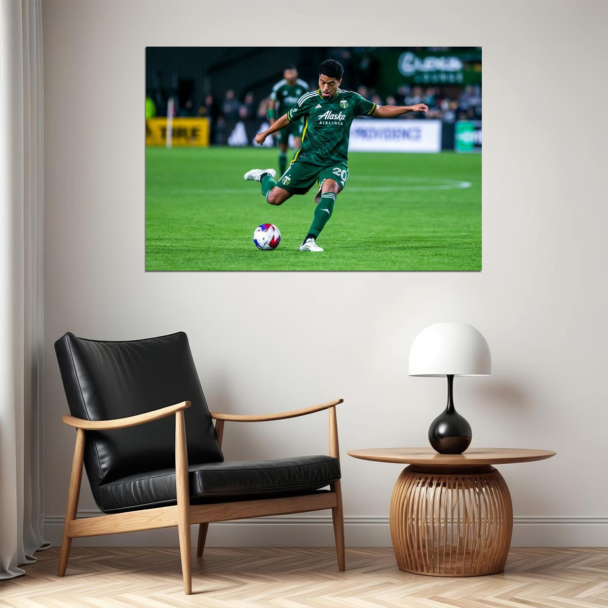 Evander USA Soccer Poster Famous Football Superstar Motivational Sports Print