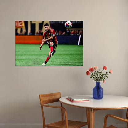 Thiago Almada USA Soccer Poster Famous Football Superstar Motivational Sports Print