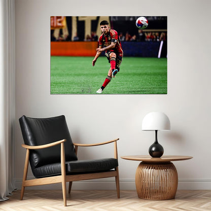 Thiago Almada USA Soccer Poster Famous Football Superstar Motivational Sports Print