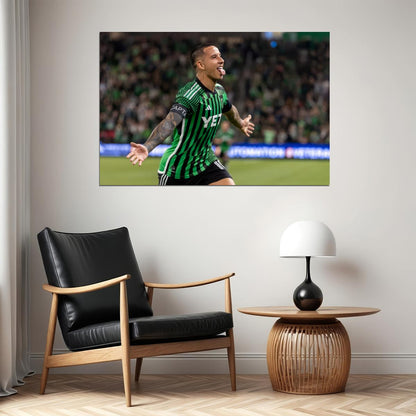 Sebastian Driussi USA Soccer Poster Famous Football Superstar Motivational Sports Print