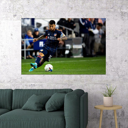 Luciano Acosta USA Soccer Poster Famous Football Superstar Motivational Sports Print