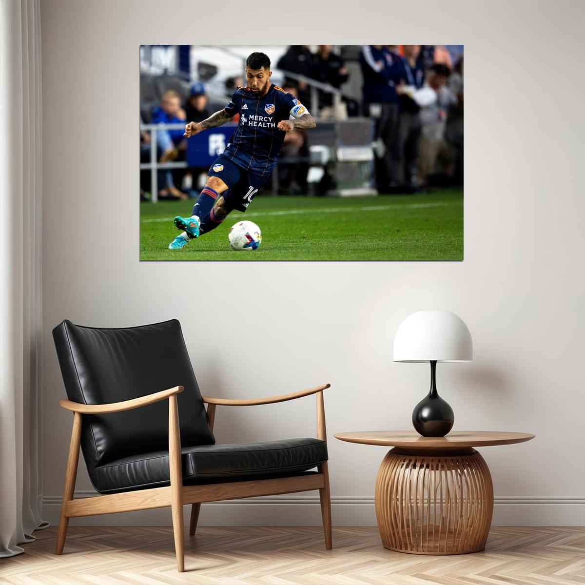 Luciano Acosta USA Soccer Poster Famous Football Superstar Motivational Sports Print