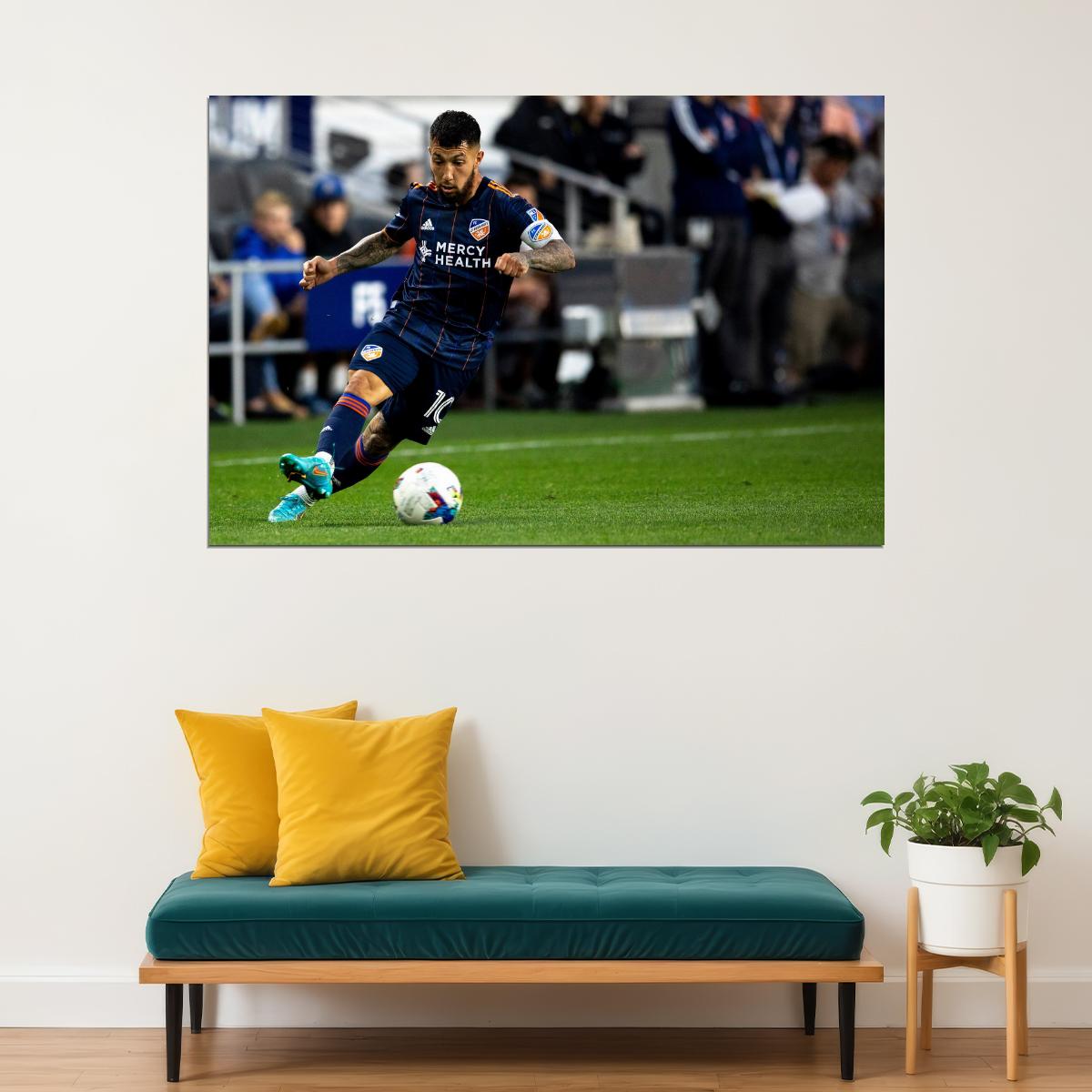 Luciano Acosta USA Soccer Poster Famous Football Superstar Motivational Sports Print