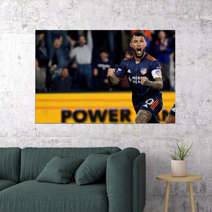 Luciano Acosta USA Soccer Poster Famous Football Superstar Motivational Sports Print