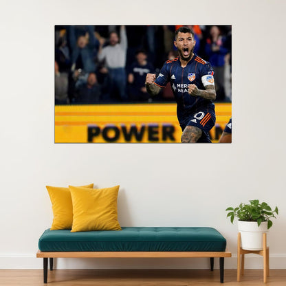 Luciano Acosta USA Soccer Poster Famous Football Superstar Motivational Sports Print