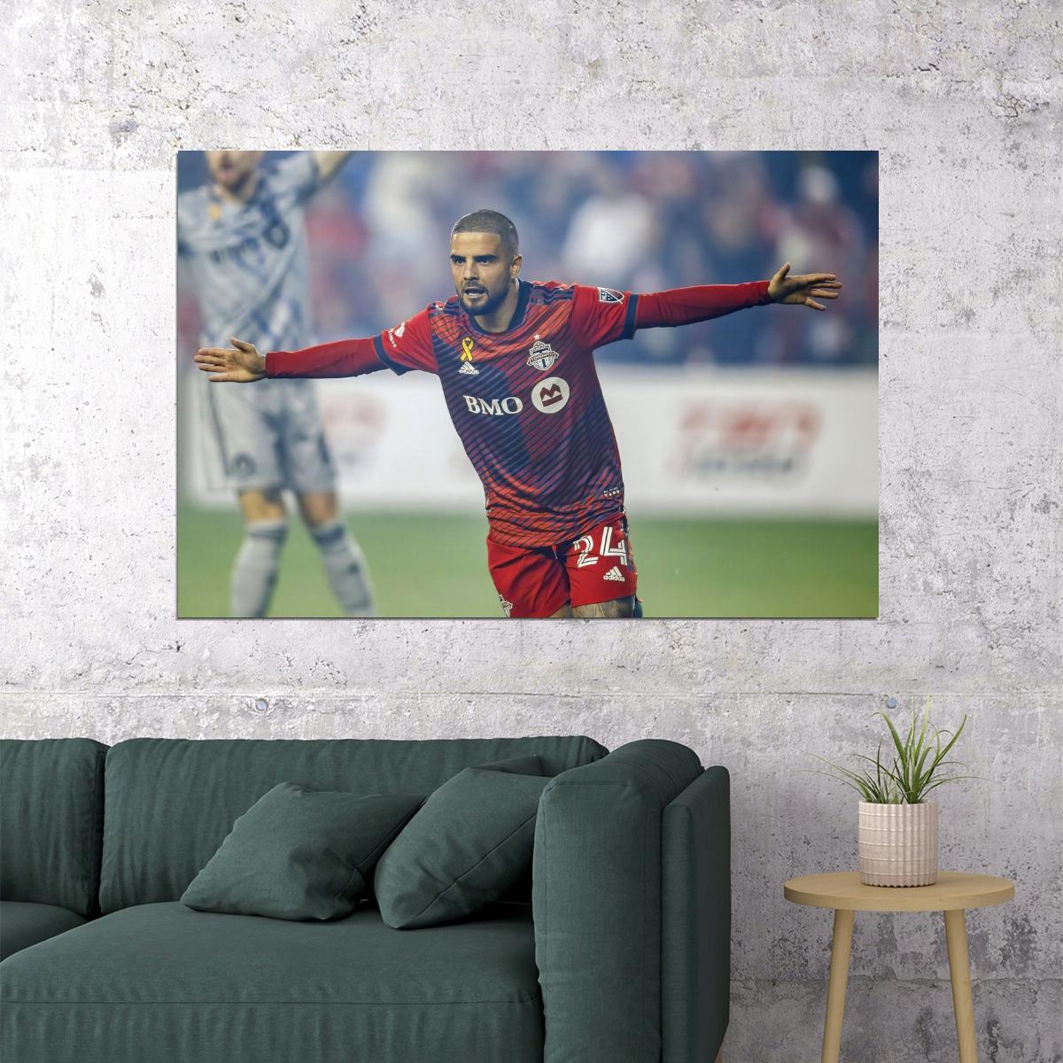 Lorenzo Insigne USA Soccer Poster Famous Football Superstar Motivational Sports Print