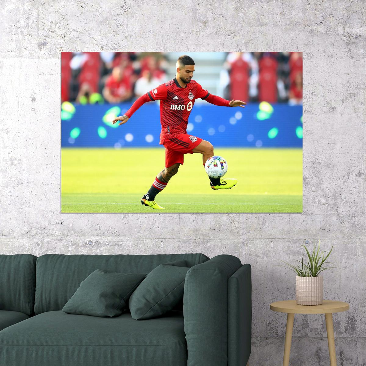 Lorenzo Insigne USA Soccer Poster Famous Football Superstar Motivational Sports Print