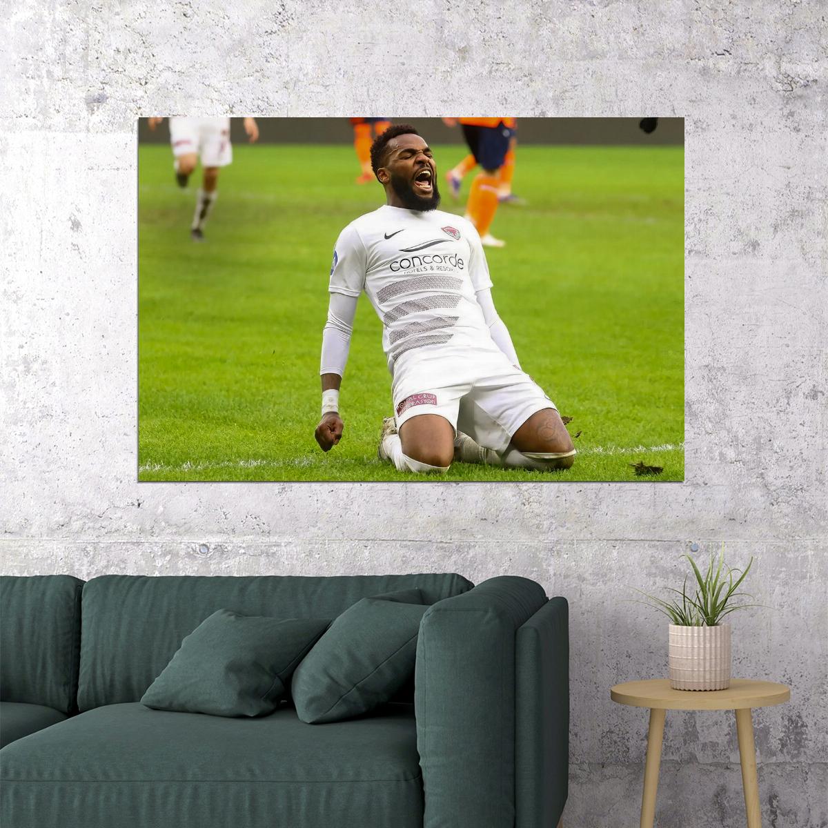 Aaron Boupendza USA Soccer Poster Famous Football Superstar Motivational Sports Print