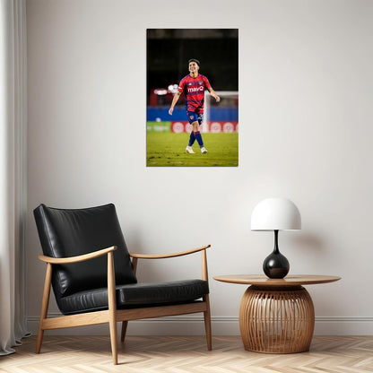 Alan Velasco USA Soccer Poster Famous Football Superstar Motivational Sports Print