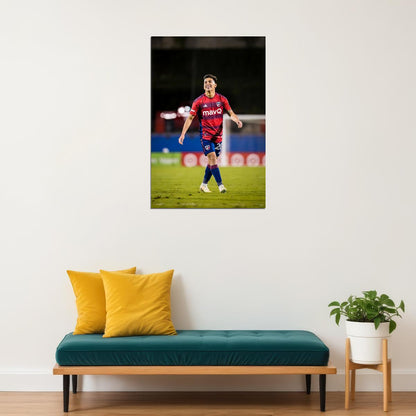 Alan Velasco USA Soccer Poster Famous Football Superstar Motivational Sports Print