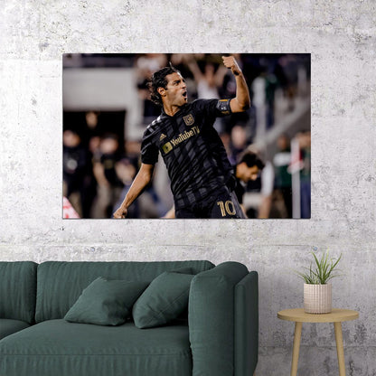 Carlos Vela USA Soccer Poster Famous Football Superstar Motivational Sports Print