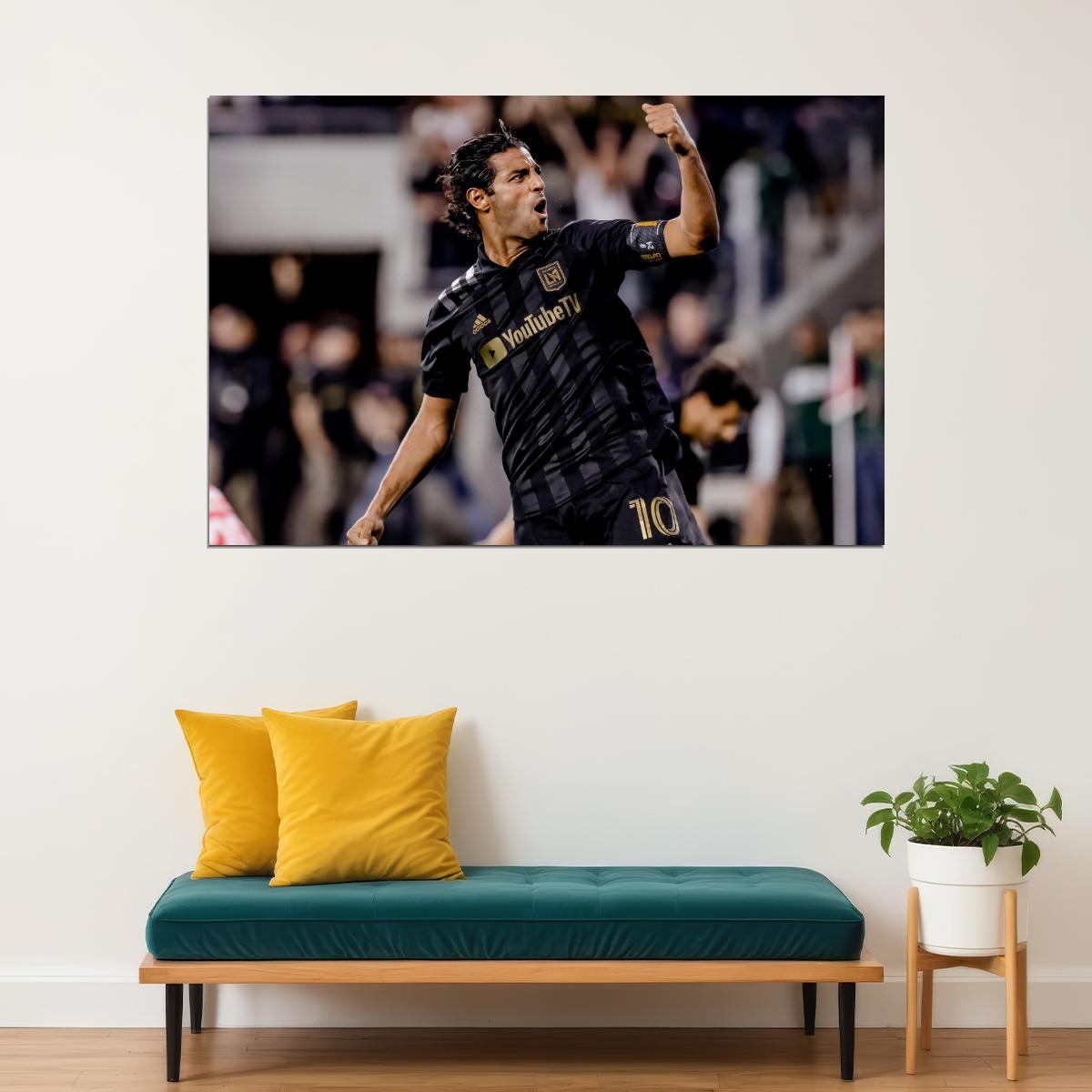 Carlos Vela USA Soccer Poster Famous Football Superstar Motivational Sports Print