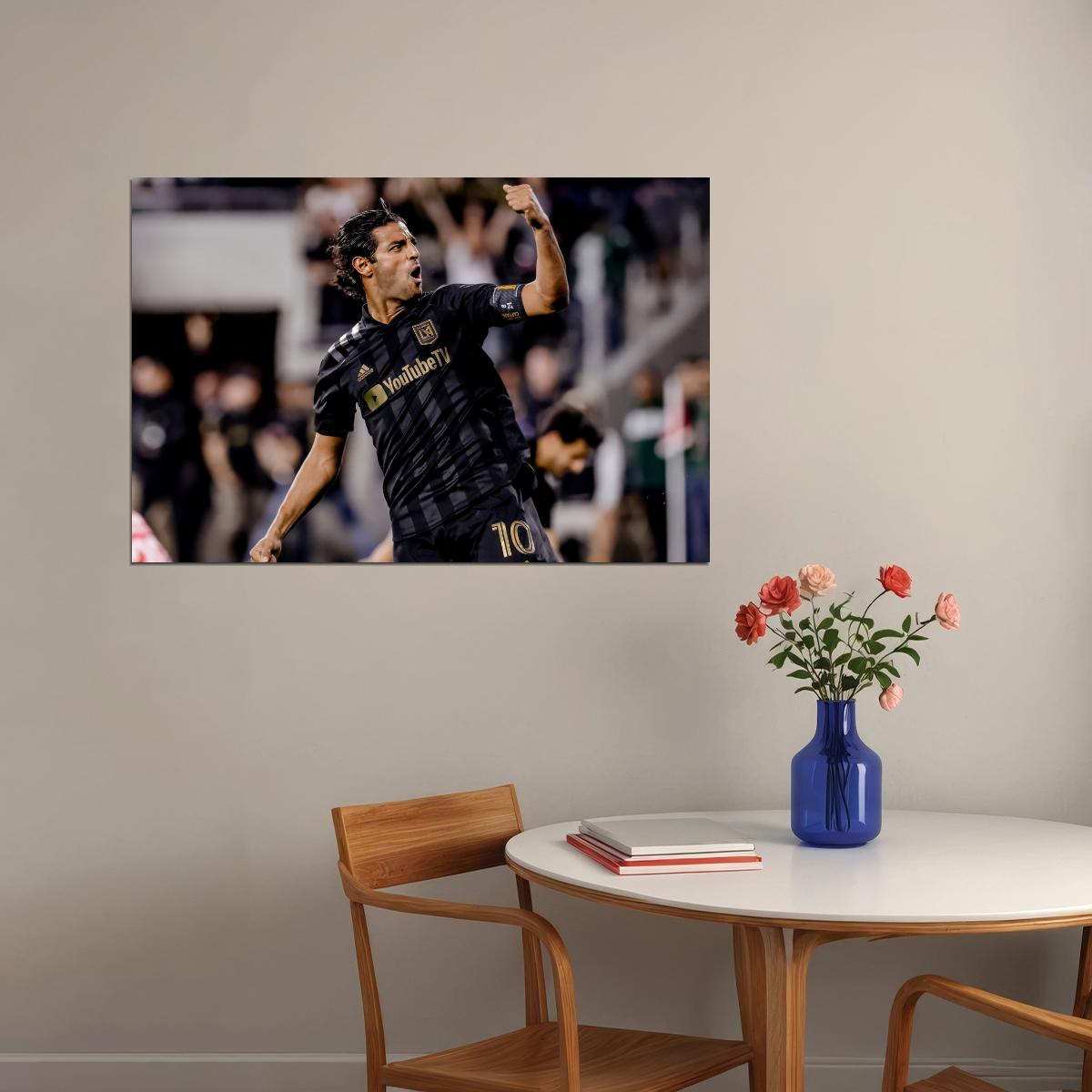 Carlos Vela USA Soccer Poster Famous Football Superstar Motivational Sports Print