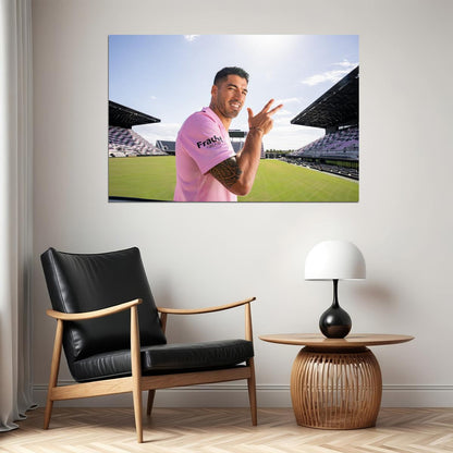 Luis Suarez USA Soccer Poster Famous Football Superstar Motivational Sports Print