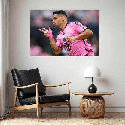 Luis Suarez USA Soccer Poster Famous Football Superstar Motivational Sports Print