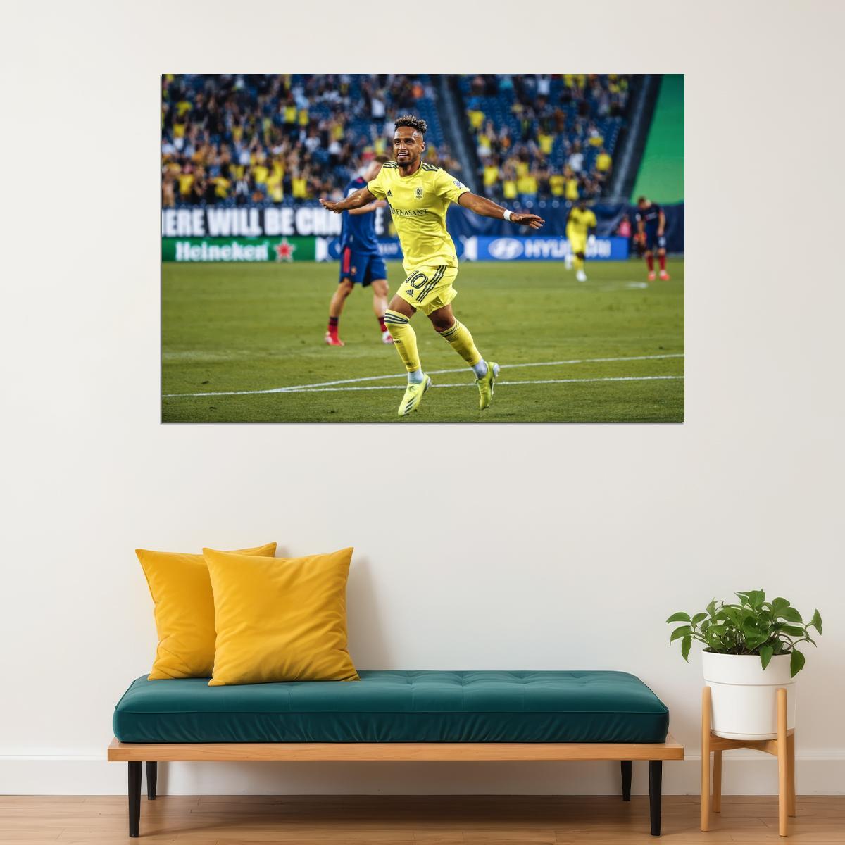 Hany Mukhtar USA Soccer Poster Famous Football Superstar Motivational Sports Print