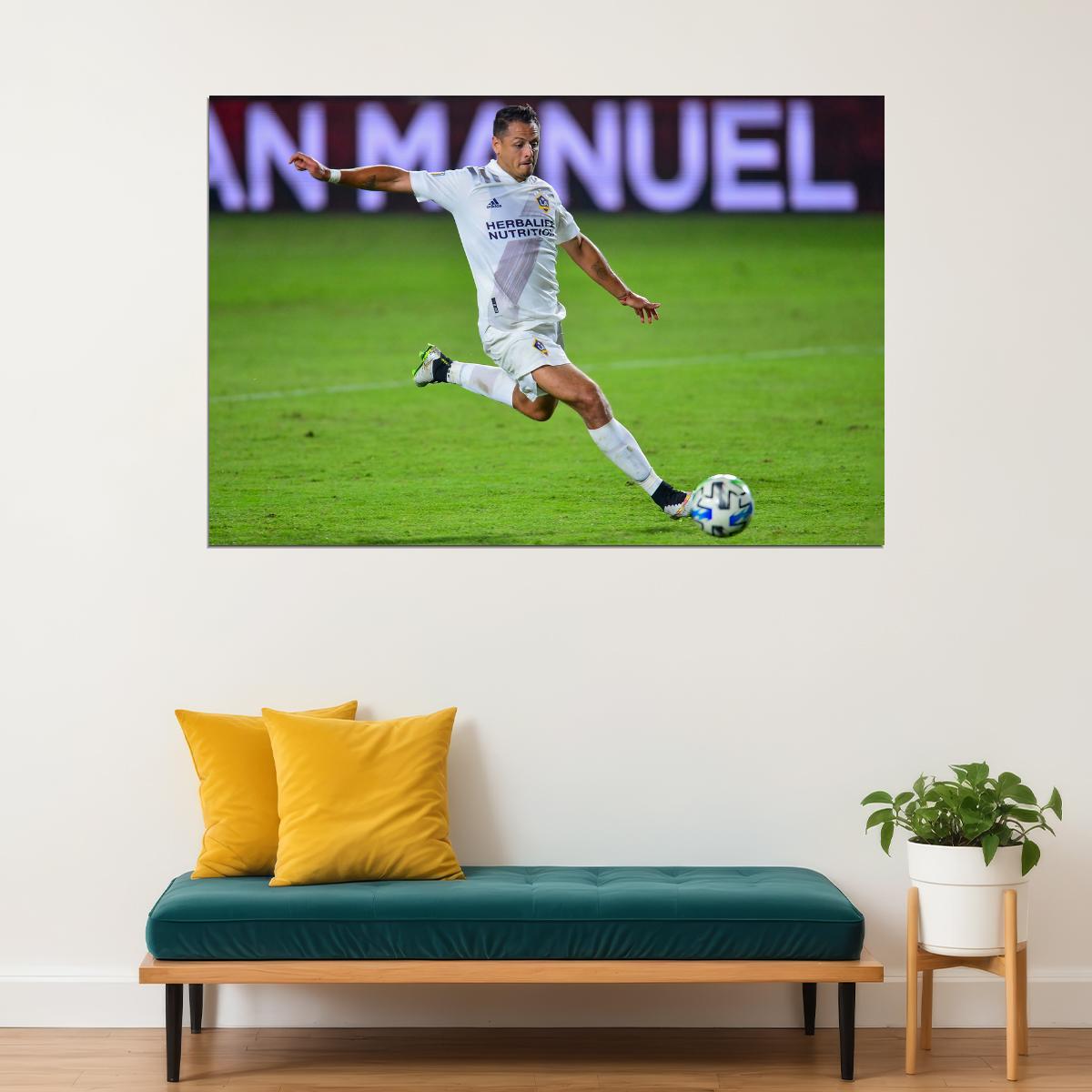 Chicharito USA Soccer Poster Famous Football Superstar Motivational Sports Print