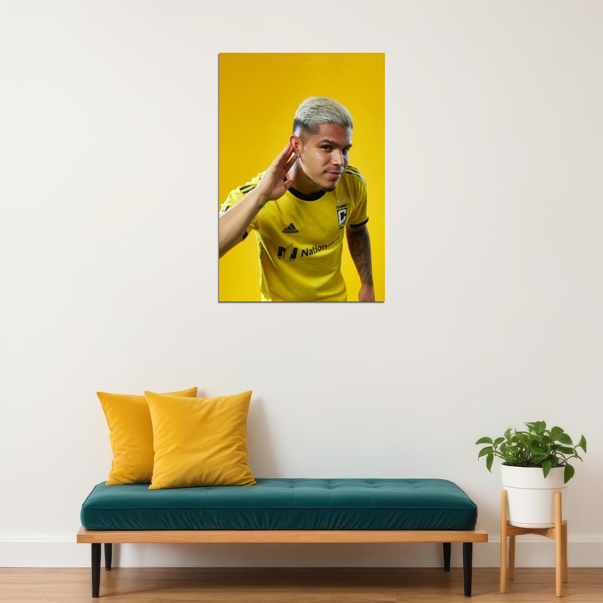 Cucho Hernandez USA Soccer Poster Famous Football Superstar Motivational Sports Print