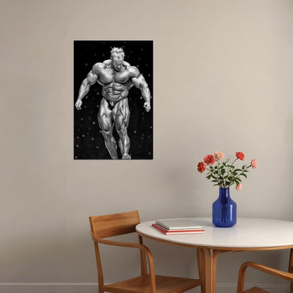 Jay Cutler Olympia Black And White Famous Bodybuilder Poster Bodybuilding Workout HD Photo Print