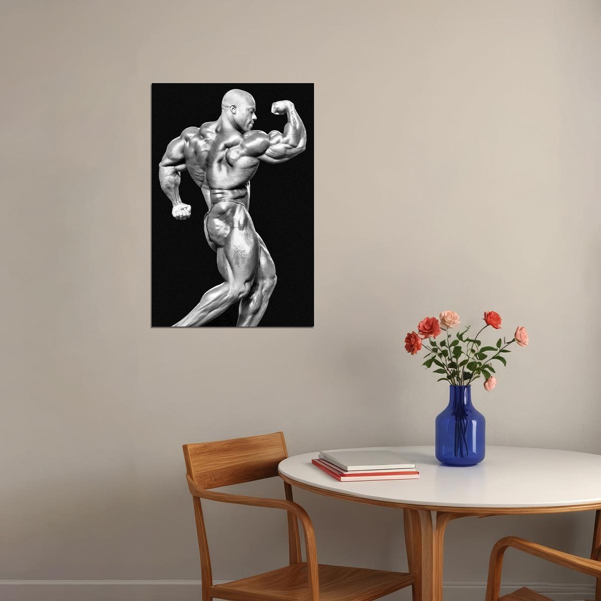 Phil Heath Black And White Pose Famous Bodybuilder Poster Bodybuilding Workout HD Photo Print