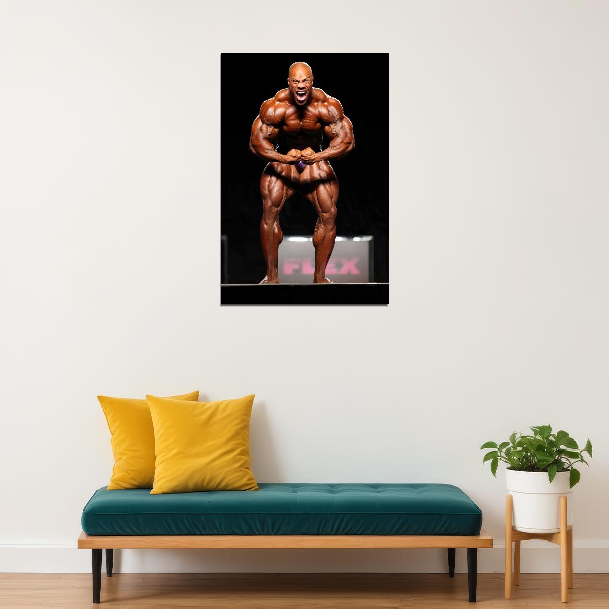 Phil Heath Olympia Pose Famous Bodybuilder Poster Bodybuilding Workout HD Photo Print