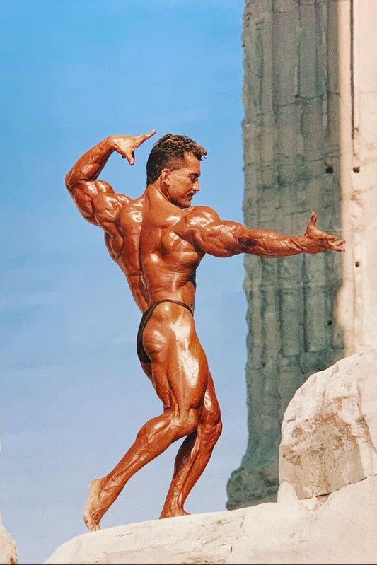 Lee Labrada Greek Statue Pose Famous Bodybuilder Poster Bodybuilding Workout HD Photo Print