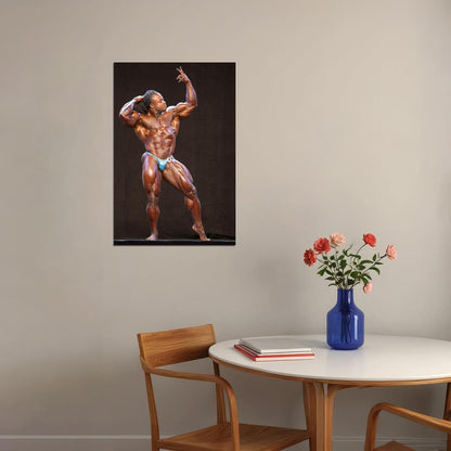 William Bonac Olympia Pose Famous Bodybuilder Poster Bodybuilding Workout HD Photo Print