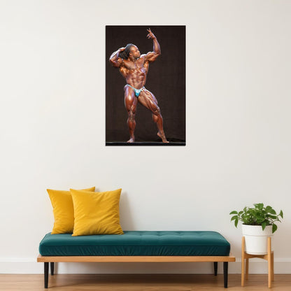 William Bonac Olympia Pose Famous Bodybuilder Poster Bodybuilding Workout HD Photo Print