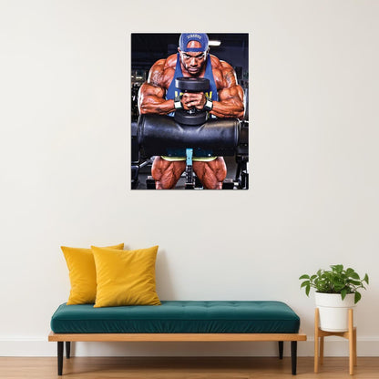 Sergio Oliva Jr. Gym Shot Famous Bodybuilder Poster Bodybuilding Workout HD Photo Print