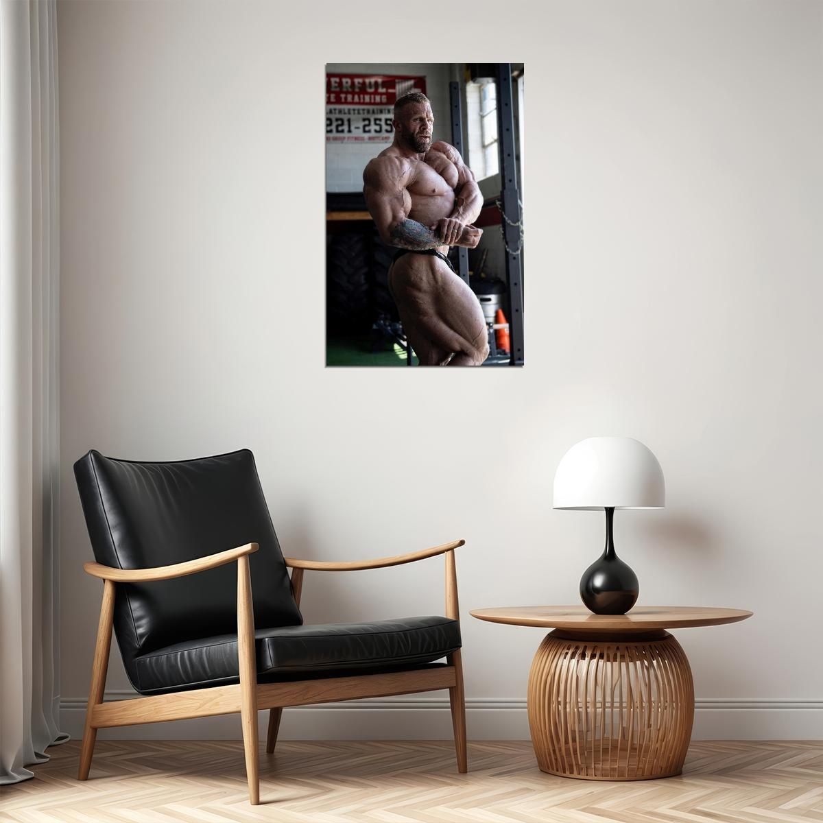 Iain Valliere Gym Shot Famous Bodybuilder Poster Bodybuilding Workout HD Photo Print