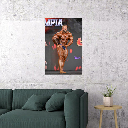 Iain Valliere Olympia Pose Famous Bodybuilder Poster Bodybuilding Workout HD Photo Print