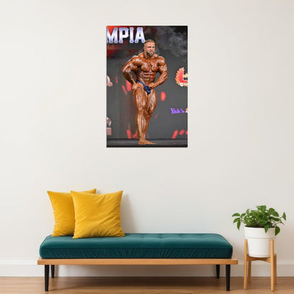 Iain Valliere Olympia Pose Famous Bodybuilder Poster Bodybuilding Workout HD Photo Print