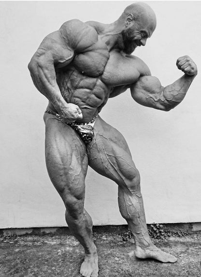 James Hollingshead Black And White Famous Bodybuilder Poster Bodybuilding Workout HD Photo Print