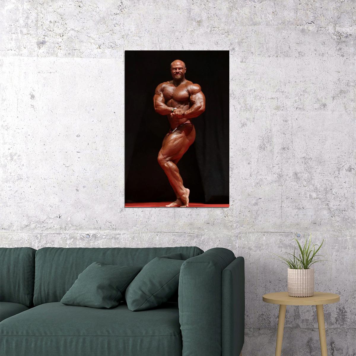 James Hollingshead Olympia Pose Famous Bodybuilder Poster Bodybuilding Workout HD Photo Print