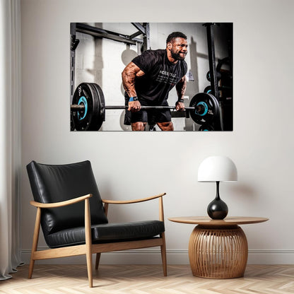 Nathan De Asha Gym Shot Famous Bodybuilder Poster Bodybuilding Workout HD Photo Print